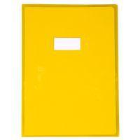 Protège-cahier Cristal Luxe 22/100ème 21x29,7 ransparent jaune + porte étiquette - Image principale