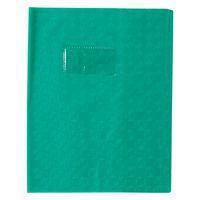 Protège-cahier grain losange 18/100ème 17x22 vert + porte étiquette - Image principale