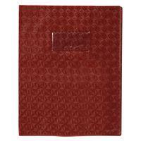 Protège-cahier grain losange 18/100ème 17x22 brun + porte étiquette - Image principale