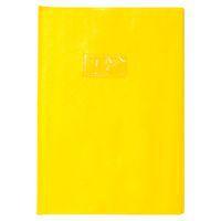 Protège-cahier grain losange 18/100ème 21x29,7 jaune + porte étiquette - Image principale