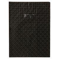 Protège-cahier grain losange 18/100ème 21x29,7 noir + porte étiquette - Image principale