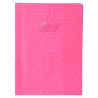 Protège-cahier grain losange 18/100ème 21x29,7 rose + porte étiquette - Image principale