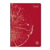 FOREVER premium cahier piqué 21x29,7cm 90g recyclé 96p ligné rouge brique - Image principale