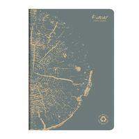 FOREVER premium cahier piqué 21x29,7cm 90g recyclé 96p ligné gris plomb - Image principale
