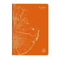 FOREVER premium cahier piqué 21x29,7cm 90g recyclé 96p ligné orange rouille - Image principale