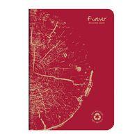 FOREVER premium carnet piqué 14,8x21cm 90g recyclé 96p ligné rouge brique - Image principale