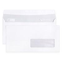 Enveloppes extra blanc 110x220 fenêtre 35x100 90g - Clairefontaine