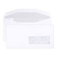 Enveloppes extra blanc gommées 114x229 fenêtre 35x100 - Clairefontaine