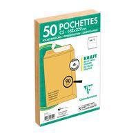 Pochettes Kraft mille raies - Clairefontaine