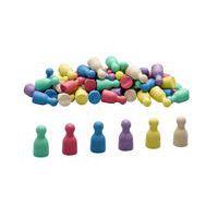 Lot 60 pions bois 6 couleurs - Wissner