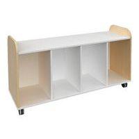 Meuble 4 cases colonnes hauteur 91 cm coloris hêtre - Image 3