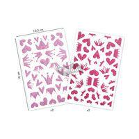 Glitty, Sach 2 pl 10,5x16cm, Cœurs / couronnes, rose thumbnail image 3