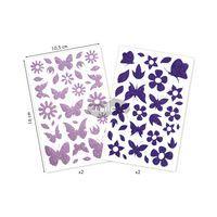 Glitty, Sach 2 pl 10,5x16cm, Papillons / fleurs, violet thumbnail image 5