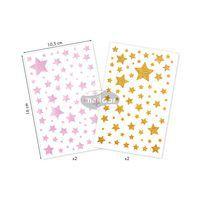 Glitty, Sach 2 pl 10,5x16cm, Etoiles, Rose pâle et or thumbnail image 4