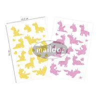 Glitty, Sach 2 pl 10,5x16cm, Licornes, Jaune et rose thumbnail image 2