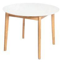Table Liana Ø 100 cm extensible blanc/chêne - Image principale