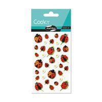 Etui 34 stickers 3d cooky 1 planche coccinelles - Maildor