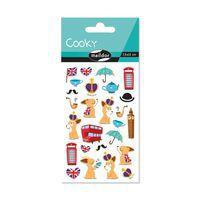 Etui 27 stickers 3d cooky 1 planche londres - Maildor