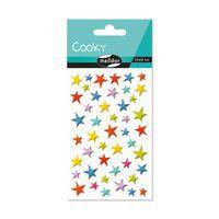 Etui 46 stickers 3d cooky 1 planche étoiles couleurs - Maildor