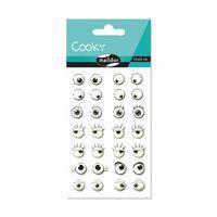 Etui 28 stickers 3d cooky 1 planche yeux - Maildor