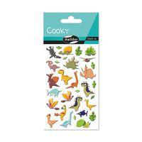 Etui stickers 3d cooky 1 planche dinosaures - Maildor
