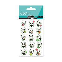 Etui 15 stickers 3d cooky 1 planche panda - Maildor