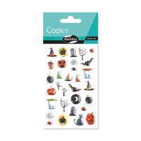 Etui 29 stickers 3d cooky 1 planche halloween - Maildor