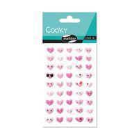 Etui 45 stickers 3d cooky 1 planche émoticones coeurs - Maildor