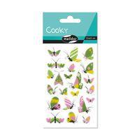 Etui 22 stickers 3d cooky 1 planche papillons - Maildor
