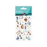 Etui 778 stickers 3d cooky 1 planche assortiment noël 2 - Maildor