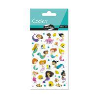 Etui 36 stickers 3d cooky 1 planche sirènes - Maildor