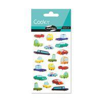 Etui 21 stickers 3d cooky 1 planche voiture - Maildor