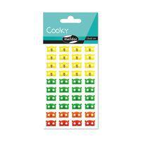 Etui 40 stickers 3d cooky 1 planche têtes d'ours émoticones - Maildor