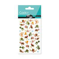 Etui 36 stickers 3d cooky 1 planche tortues de mer - Maildor