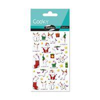 Etui 34 stickers 3d cooky 1 planche licornes noël - Maildor