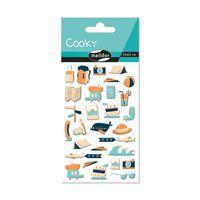 Etui 30 stickers 3d cooky 1 planche voyages/autour du monde - Maildor