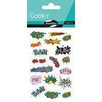 Etui 18 stickers 3d cooky 1 planche onomatopées - Maildor
