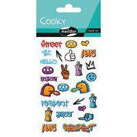 Etui 26 stickers 3d cooky 1 planche graffitis - Maildor