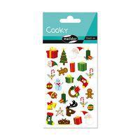 Etui 27 stickers 3d cooky 1 planche noël traditionnel 2 - Maildor