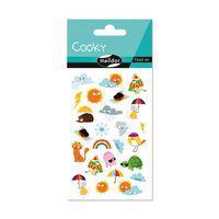 Etui 25 stickers 3d cooky 1 planche météo - Maildor