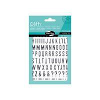 Etui 228 gommettes glitty alphabet / chiffres, noir - Maildor