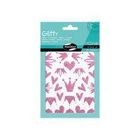 Etui 87 gommettes glitty coeurs / couronnes, rose - Maildor