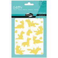 Etui 36 gommettes glitty licornes, jaune et rose - Maildor