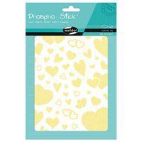 Etui 128 gommettes phospho' stick coeurs - Maildor