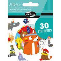 Etui 30 gommettes sticky animaux déguisés - Maildor