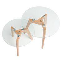 Tables basses gigognes Abel plateau verre - Image 2
