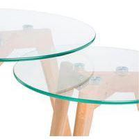 Tables basses gigognes Abel plateau verre thumbnail image 3