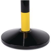 Poteau à sangle 2M jaune/noir et base - Image 2