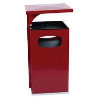 Cendrier-poubelle 72L / Rouge bordeaux - Manutan thumbnail image 7