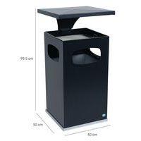 Cendrier-poubelle 72L / Anthracite - Manutan thumbnail image 6
